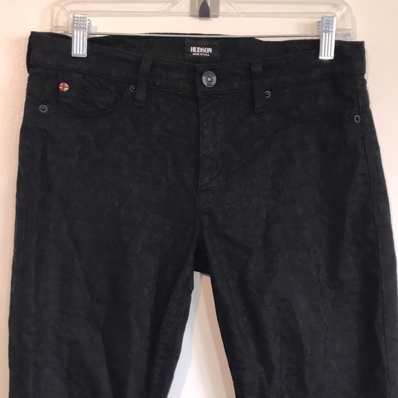 Hudson nico skinny subtle paisley print jeans black size 27 - Picture 2 of 11
